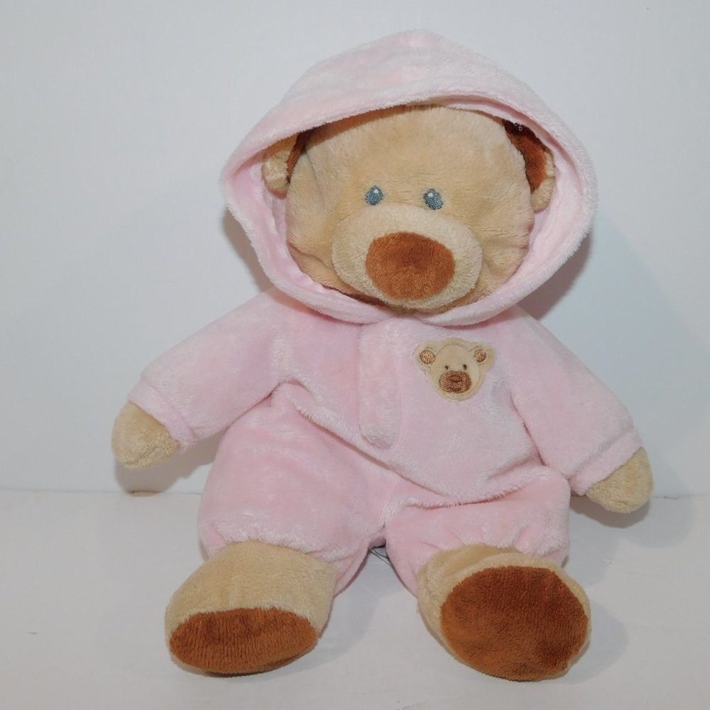 2012 Ty Love to Baby 11" Plush Tan Teddy Bear in Pink Pjs Pajamas stuffed lovey